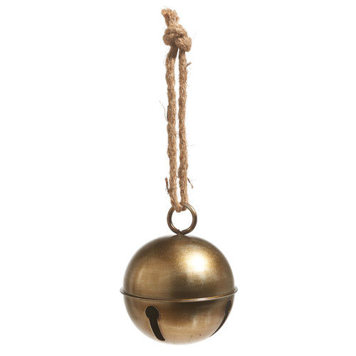 Antique Gold Jingle Bell Ornament 7.75"