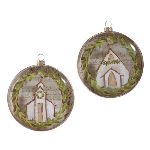 5" Music Sheet Music Church Disc Ornament