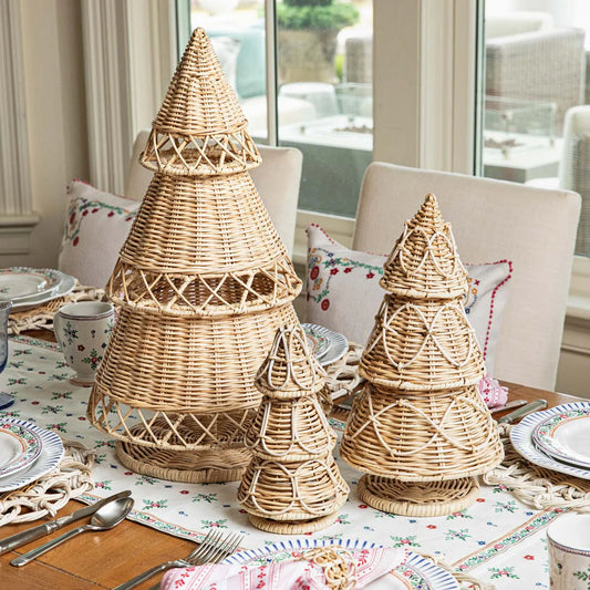 Juliska Provence Rattan Whitewash Tabletop Trees