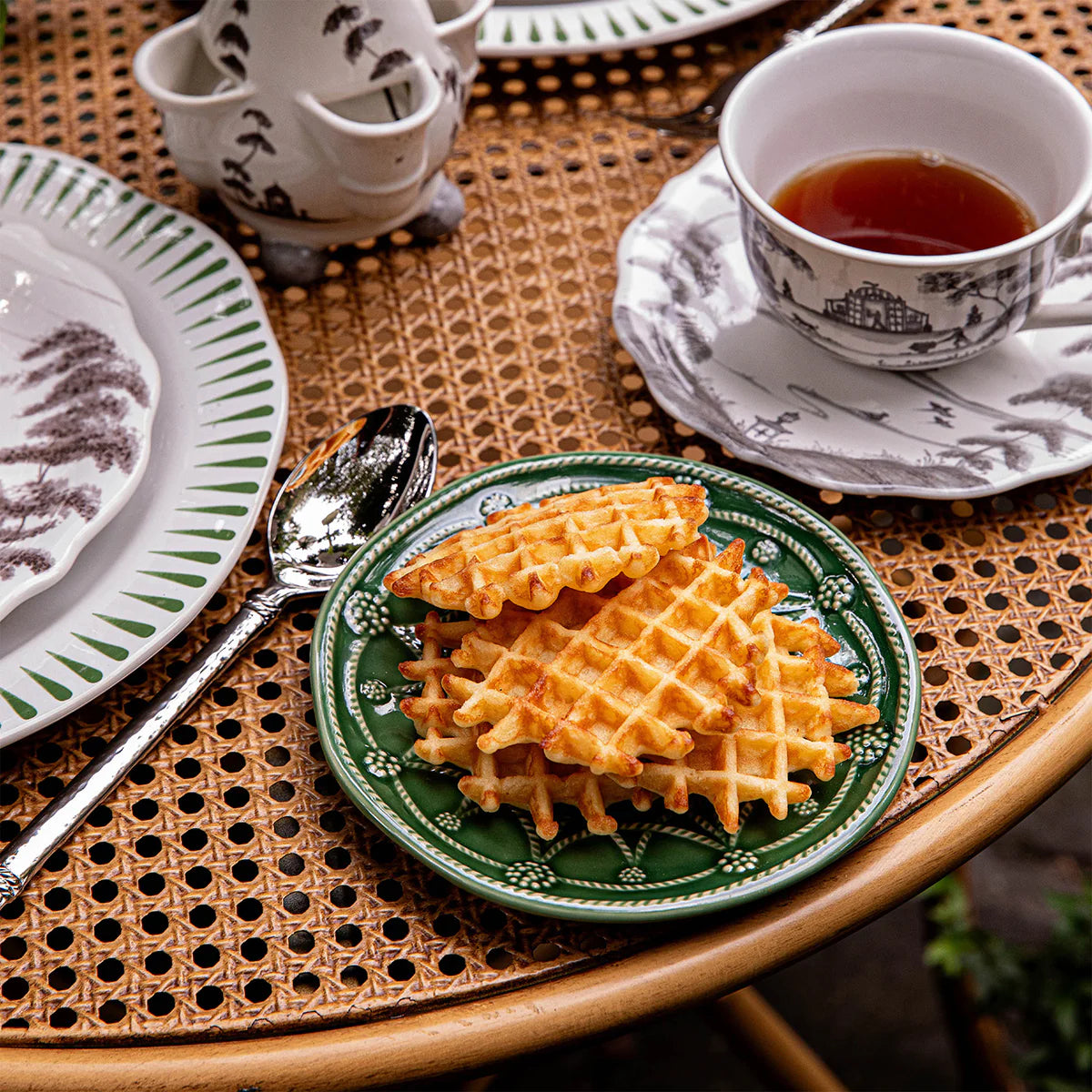 Juliska Jardins Du Monde Basil Side/Cocktail Plates (Assort. Set of 4)