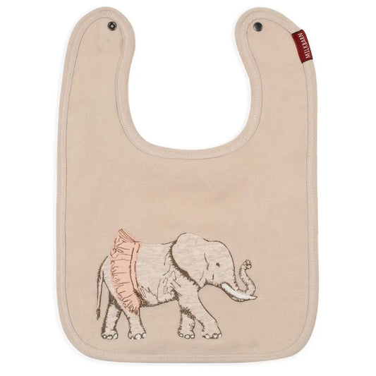 Milkbarn Linen Bib Tutu Elephant Applique