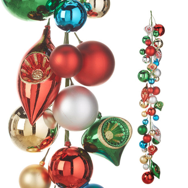 DC 4' Vintage Ornament Ball Garland