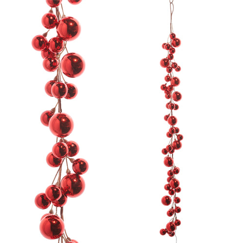 4' RED BALL GARLAND
