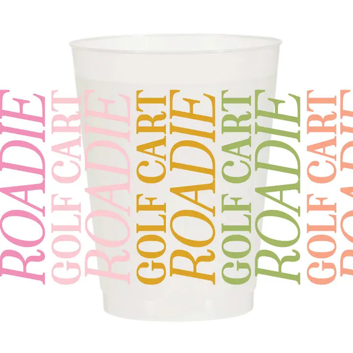 Golf Cart Roadie Frosted Cups (Pack of 10)
