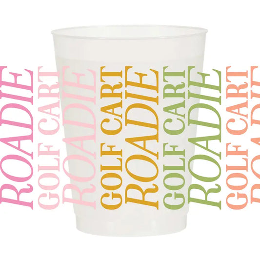 Golf Cart Roadie Frosted Cups (Pack of 10)