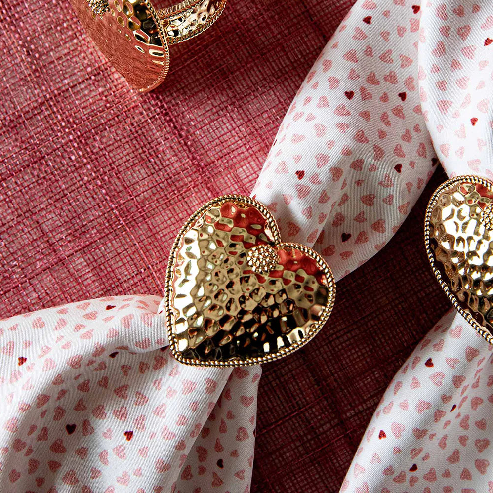 Juliska Berry & Thread Heart Napkin Rings (Set of 4)