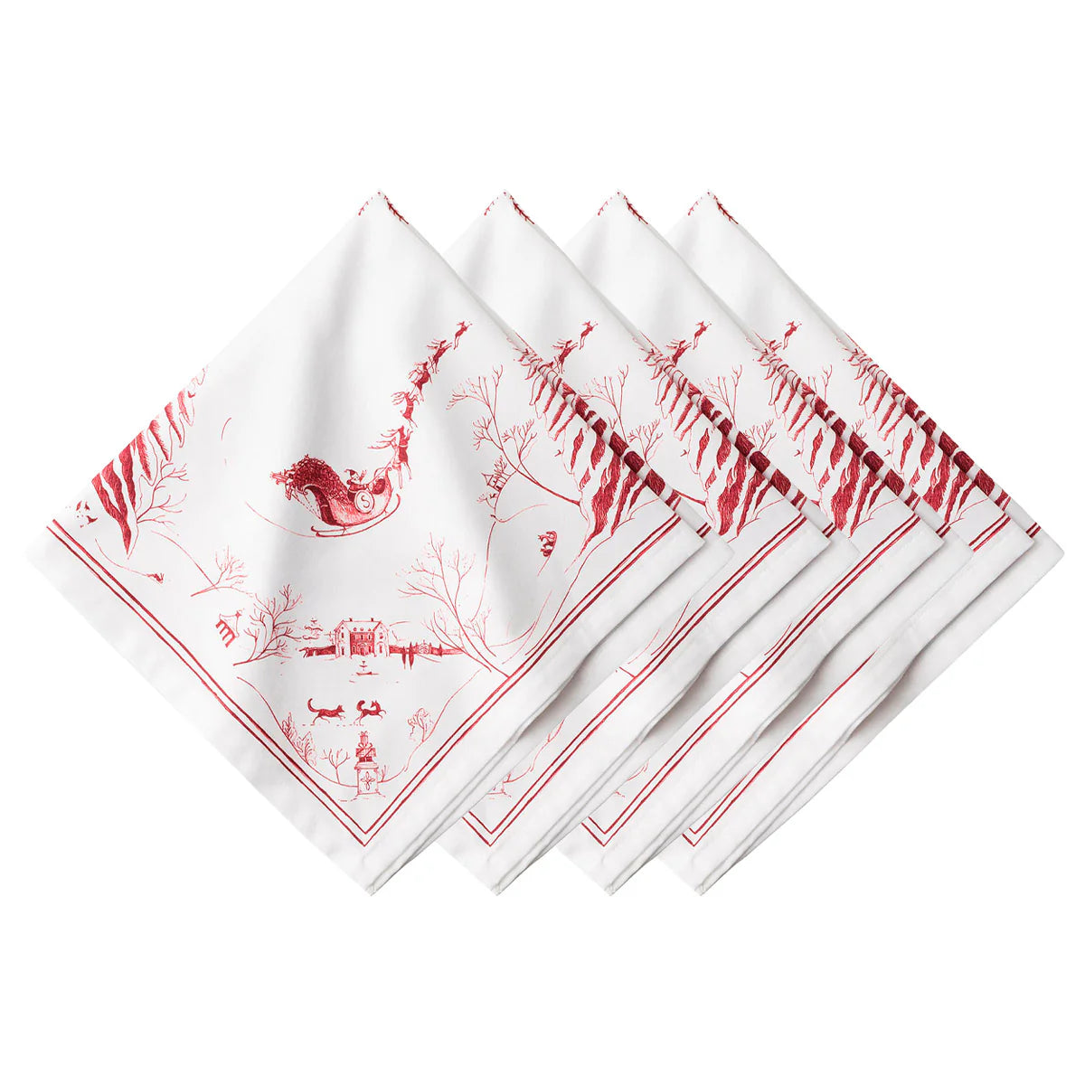 Country Estate Winter Frolic Ruby Napkin, Set of 4 | Juliska