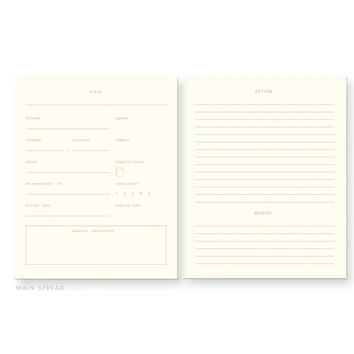 Book Club Member Book Log Reading Journal