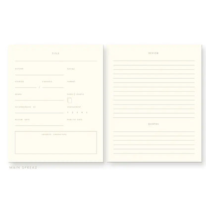 Book Club Member Book Log Reading Journal