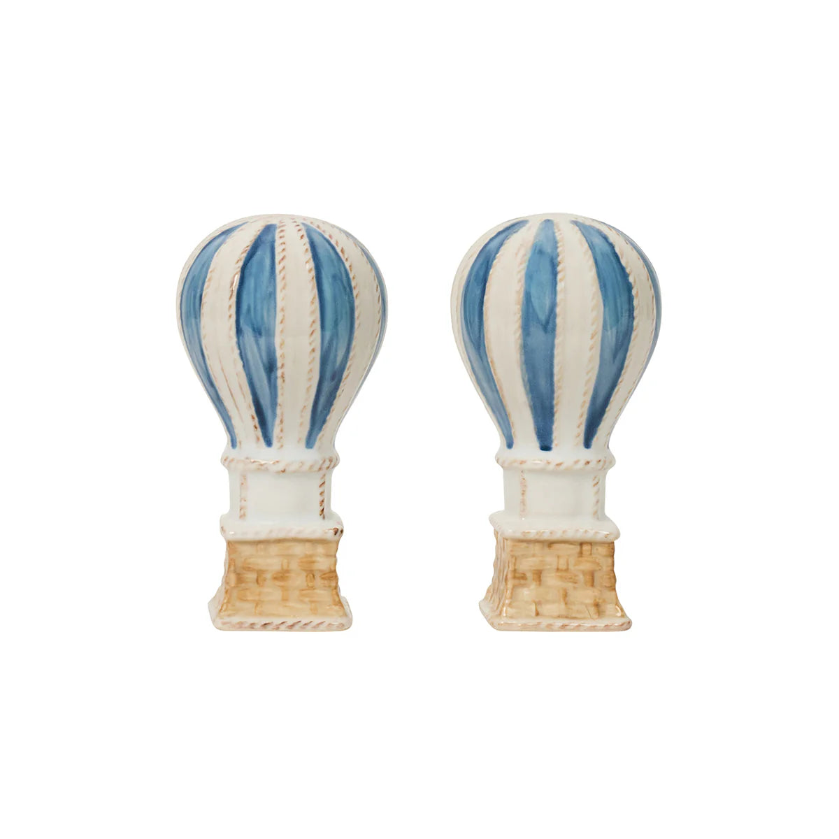 Juliska L'Amour Toujours Hot Air Balloon Salt & Pepper Shakers in Chambray