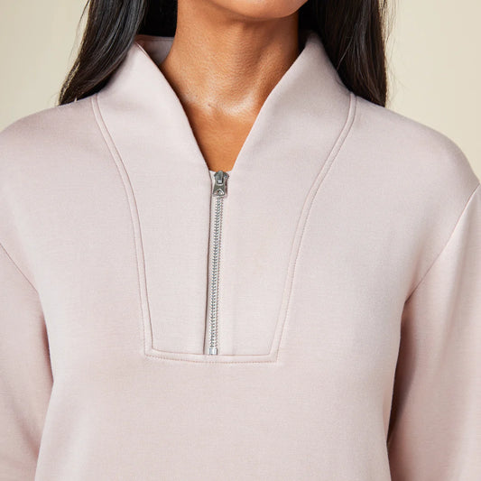 DreamTech 35" Quarter Zip Tunic Lounger in Coco