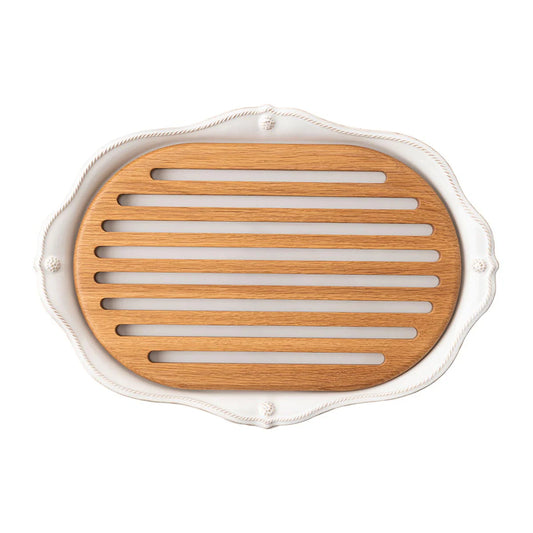 Juliska Berry & Thread Whitewash Challah Board