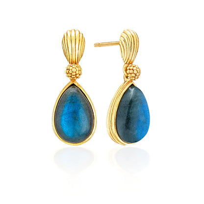 Monique Gem Post Earrings in Blue Labradorite, Capucine de Wulf