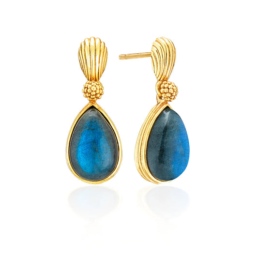 Monique Gem Post Earrings in Blue Labradorite, Capucine de Wulf