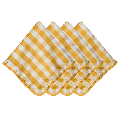 Juliska Gingham Ruffle Napkins (Set of 4)