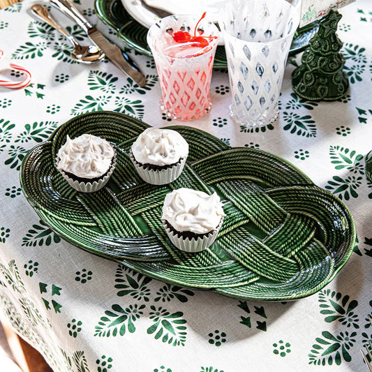 Juliska Le Panier Mystic Knot Hostess Tray in Basil