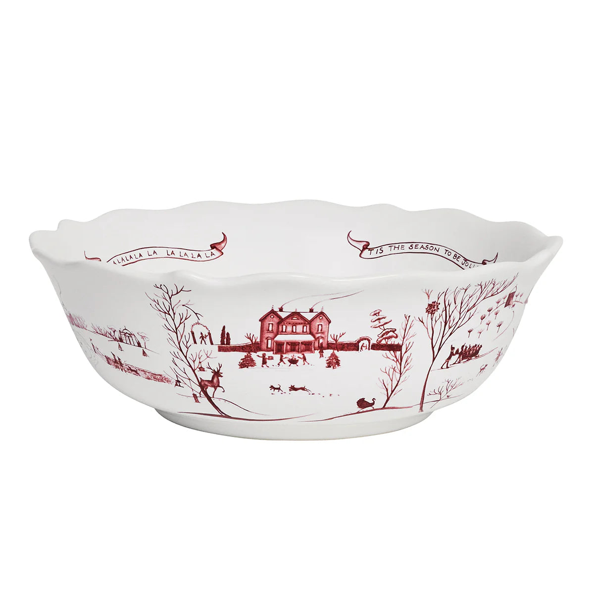 Juliska Country Estate Winter Frolic Ruby 11" Serving Bowl