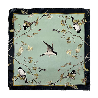 Garden Birds Silk Scarf