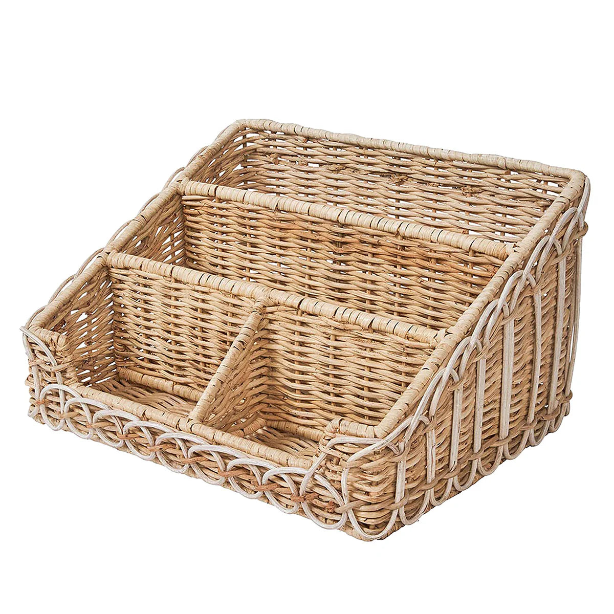 Juliska Provence Rattan Stationary Holder in Whitewash