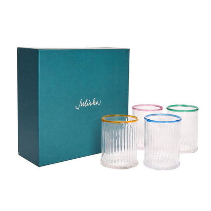 Juliska Nell Glass Double Old Fashioned (Assort. Set of 4)