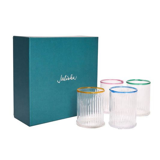 Juliska Nell Glass Double Old Fashioned (Assort. Set of 4)