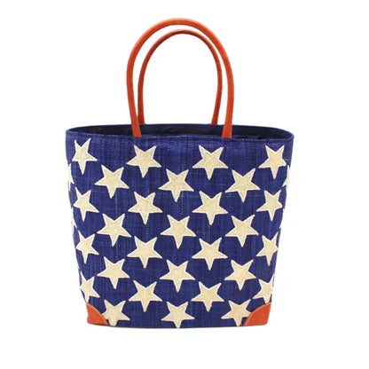 Stars Straw Basket Bag