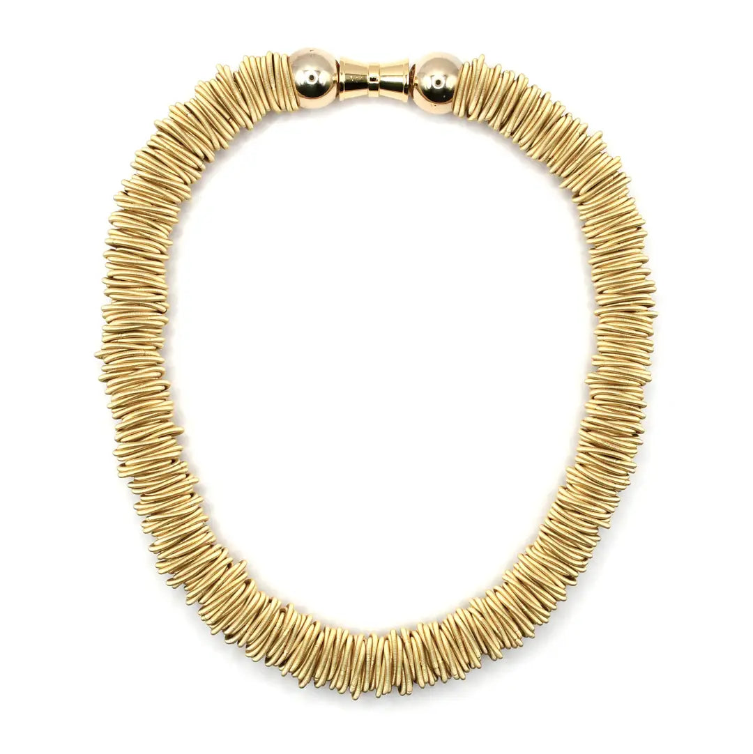 Gold Spring Ring Necklace