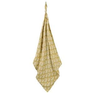 Gold Floral Organic Swaddle Milkbarn