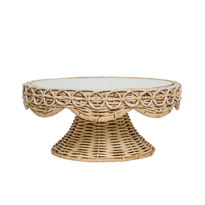 Juliska Provence Rattan Cake Stand in Whitewash