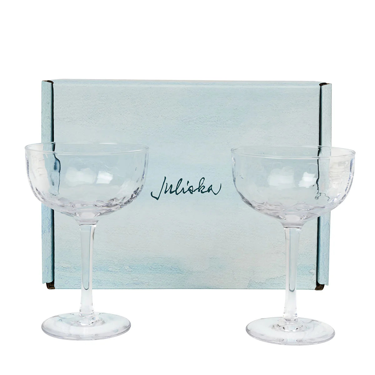 Juliska Puro Glass Cocktail Coupes (Set of 2)