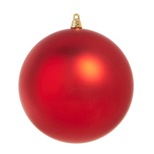 6" MATTE RED BALL ORNAMENT