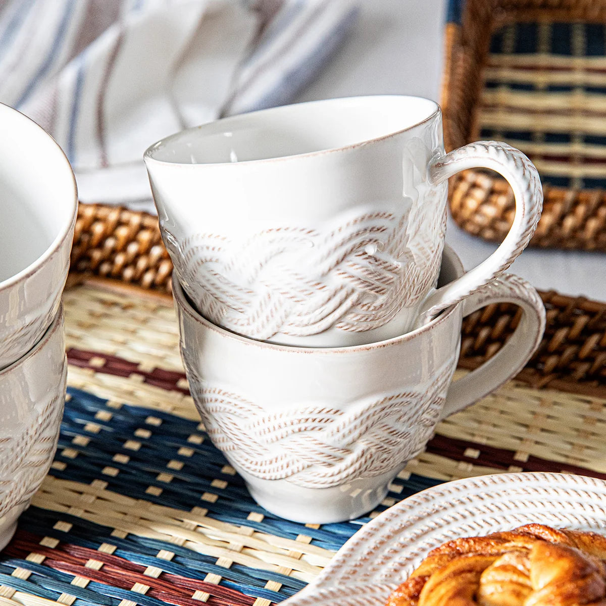 Juliska Le Panier Mystic Knot Mug in Whitewash