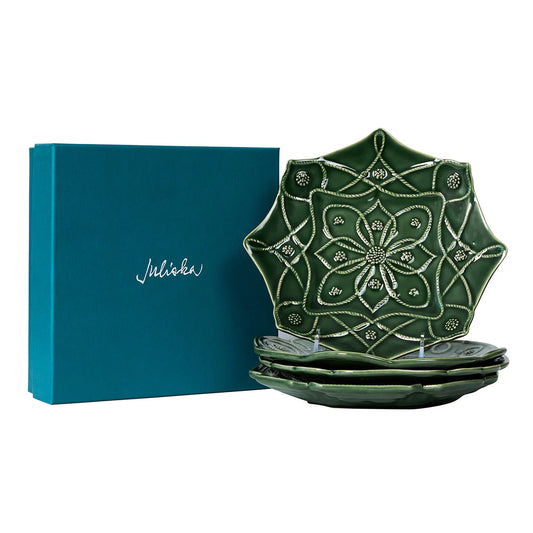 Juliska Jardins Du Monde Basil  Dessert/Salad Plates (Assort. Set of 4)