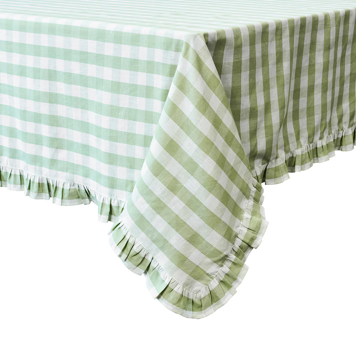 Juliska Gingham Ruffle 60" x 120" Tablecloth