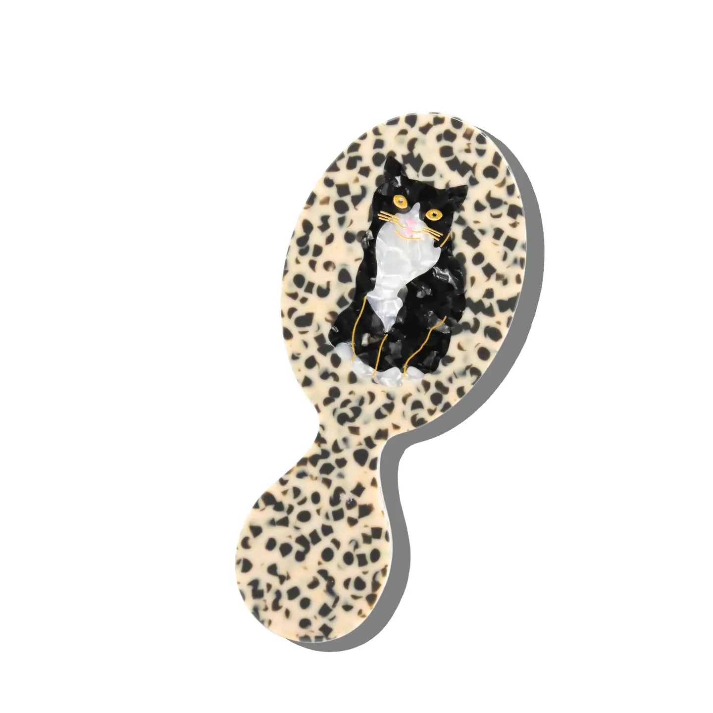 Tuxedo Cat Mini Brush