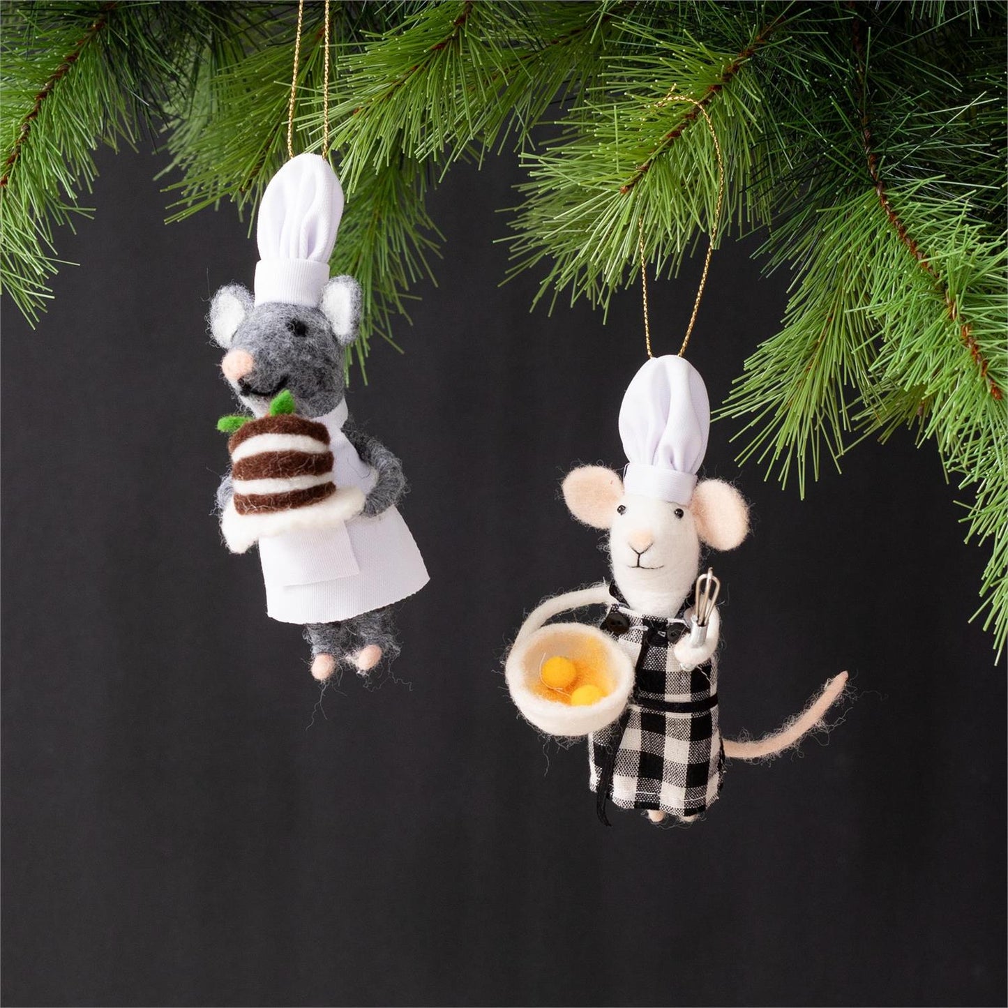 Audrey's Felt Wool Baker Mouse (Egg Baker)
