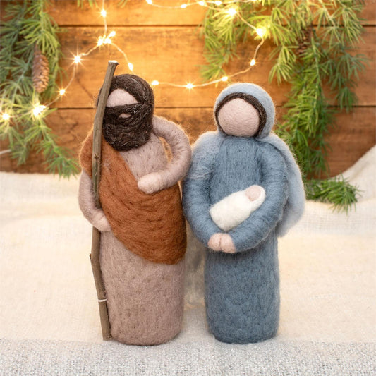 Felted Wool Nativity Family Set