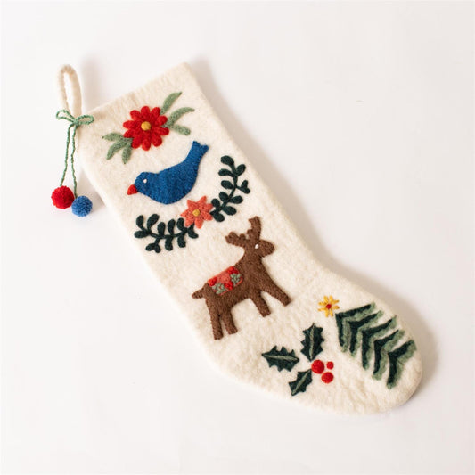 Wool Winter Folklore Stocking