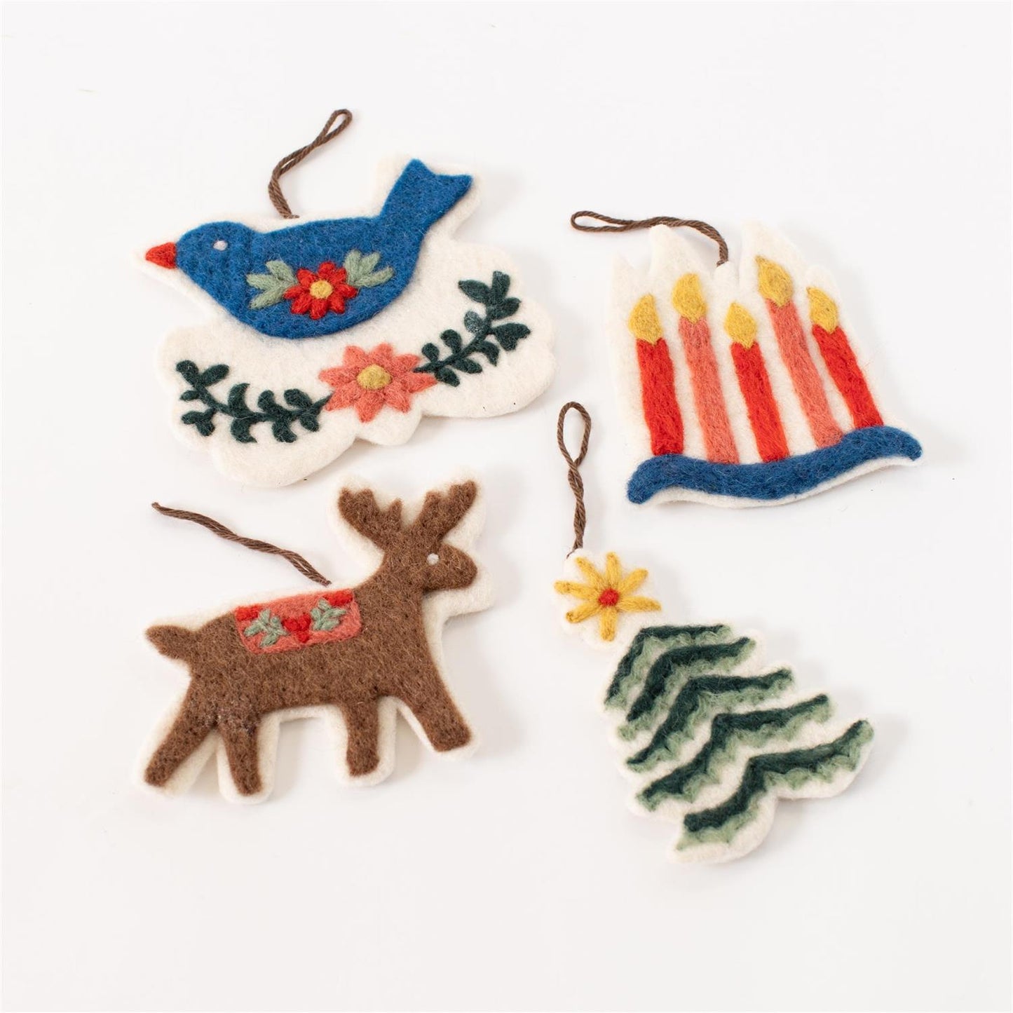 Woolen Folk Art Cutout Ornaments