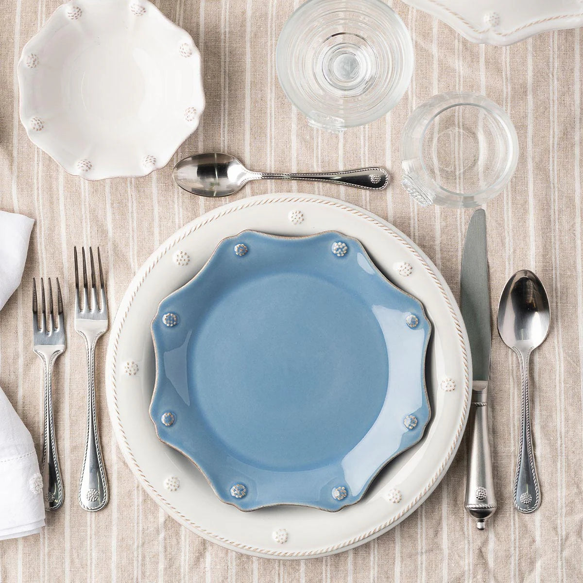 Juliska Berry & Thread Scalloped Chambray Dessert/Salad Plate