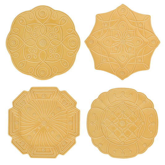 Juliska Jardins du Monde Daffodil Dessert/Salad Plate (Assort. Set of 4)