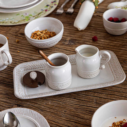 Juliska Le Panier Whitewash Creamer