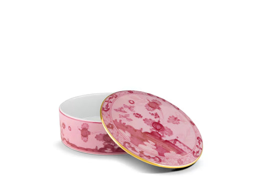 Oriente Italiano Porpora Round Lidded Trinket Box, Ginori 1735