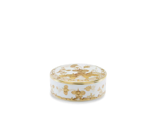 Oriente Italiano Aurum Round Lidded Trinket Box | Ginori 1735