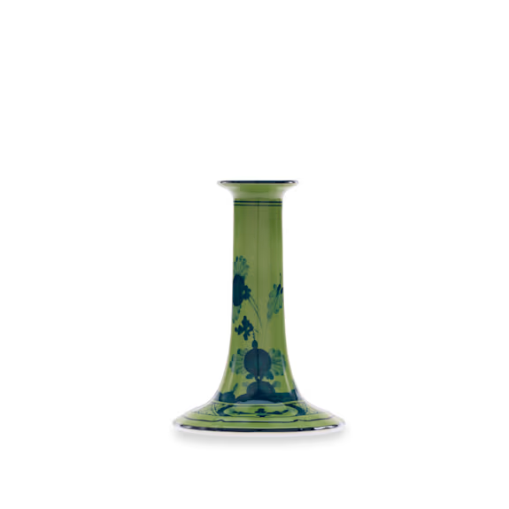 Oriente Italiano Malachite Candle Holder, Ginori 1735