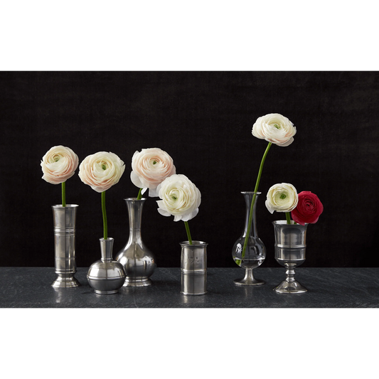 Pewter Footed Glass Vase | MATCH Pewter