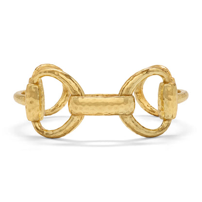 Equestrian Snaffle Bit Link Cuff in Gold, Capucine de Wulf