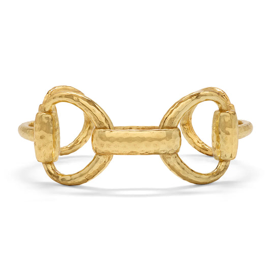 Equestrian Snaffle Bit Link Cuff in Gold, Capucine de Wulf