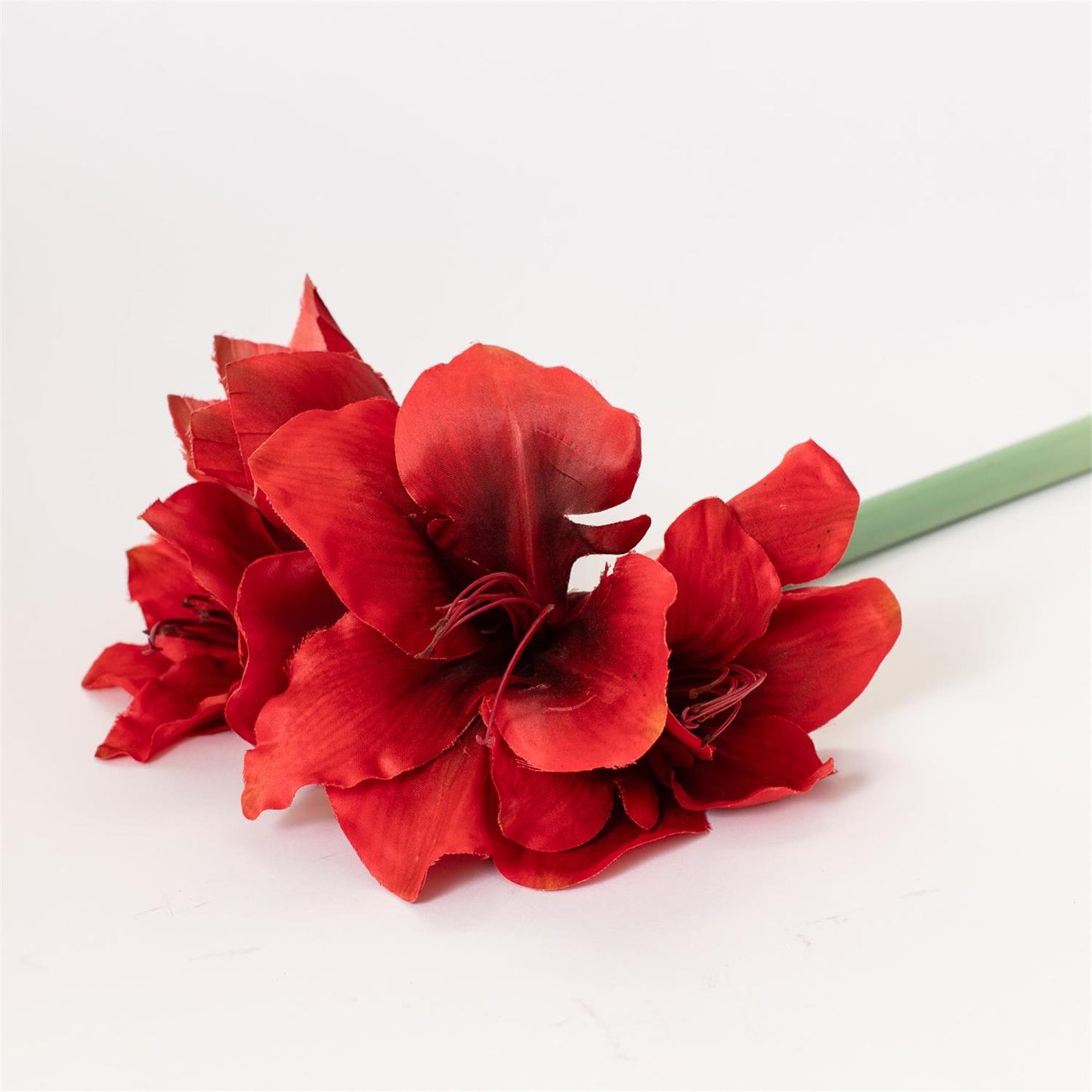 Faux Red Amaryllis Stem