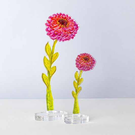 Thistle Zinnia Small Acrylic Flower
